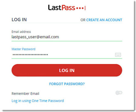 log into last pass