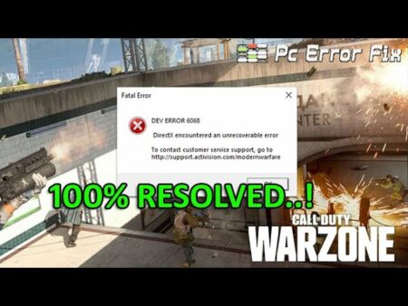 Guide to Dev Error 6068 in Call of Duty Warzone: Fixes and Solutions Troubleshooting Dev Error 6068: Solutions for Call of Duty Warzone